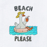 Beach Please Funny Duck Saying