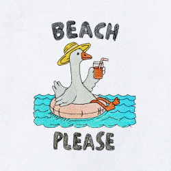 Beach Please Funny Duck Saying
