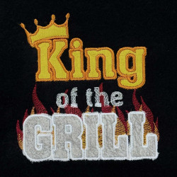 King Of The Grill Applique