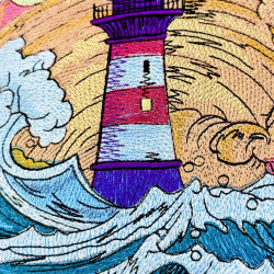 Light House and Ocean Waves