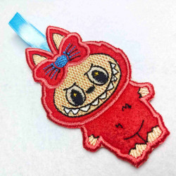 Pink Bow Furry Animal Doll