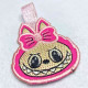 Pink Bow Furry Animal Doll Face Pink Bow Furry Animal Doll Face
