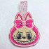 Pink Bow Furry Animal Doll Face