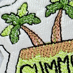 Summer Coconut Drink ITH Key Fob