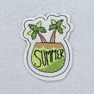Summer Coconut Drink ITH Key Fob