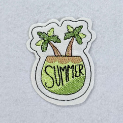 Summer Coconut Drink ITH Key Fob