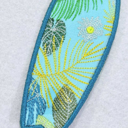 Floral Surf Board ITH Bookmark