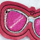 Pink Glasses ITH Key Fob