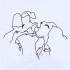 Dog Couple Line Art