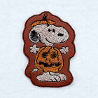 Nosey Dog as Jack o Lantern keyfob Embroidery Design - Instant Download