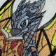 Studious Stained Glass Baby Dragon ITH Coaster
