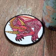 Sleeping Horned Dragon ITH Coaster