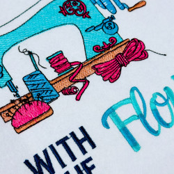 Just Sew With The Flow Quote