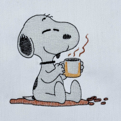 Nosey Dog With Coffee