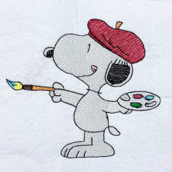 Painter Dog With Beret