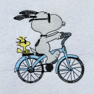 Nosey Dog On Bicycle