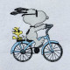 Nosey Dog On Bicycle