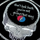 Don't Look Back Skull Quote
