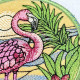 Flamingo Suncatcher ITH Coaster