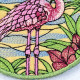 Flamingo Suncatcher ITH Coaster
