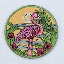 Flamingo Suncatcher ITH Coaster