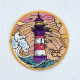 Lighthouse ITH Coaster