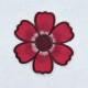 Red Flower ITH Coaster