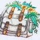 Floral School Bag