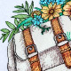 Floral School Bag