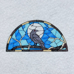 Stained Glass Raven