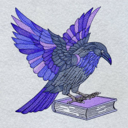 Spooky Raven On Book