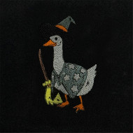 Witchy Goose With Broomstick