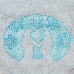 Winter Penguins Embossed