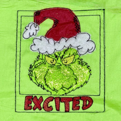 Excited Christmas Thief Panel Block