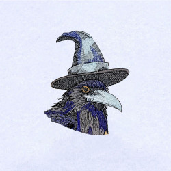 Raven With Magical Hat