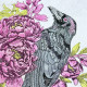 Raven And Flowers