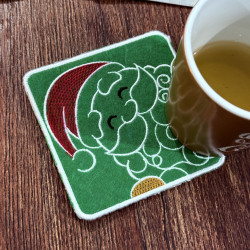 Santa Claus Applique ITH Coaster