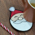 Santa Claus With Fringe On Hat ITH Coaster