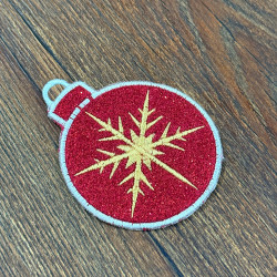 Christmas Snowflake ITH Ornament Coaster