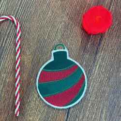 Candy Cane Ornament ITH Coaster