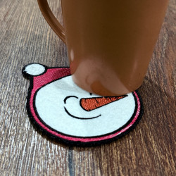 Snowman Face ITH Coaster