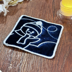 Snowmen With Santa Hat ITH Coaster