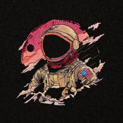 Astronaut With American Flag