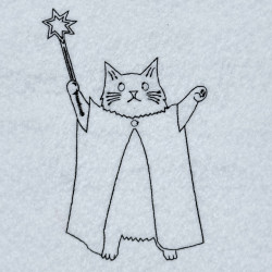 Wizard Cat Line Art