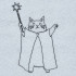 Wizard Cat Line Art