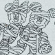 Halloween Mummy Mouse Line Art