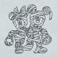 Halloween Mummy Mouse Line Art