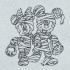 Halloween Mummy Mouse Line Art
