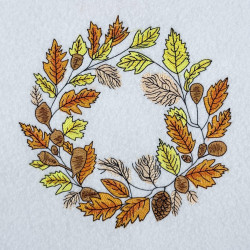 Acorn Autumn Leaves Wreath