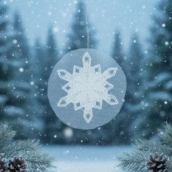 FSL Frosted Starburst Snowflake Ornament And Coaster